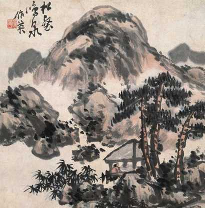 蒲华 山水 立轴
